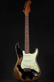 Fender Custom Shop Limited 60 63 Stratocaster Super Relic Aged Black 1961 Reissue Fender Custom Shop Fender Custom Shop Stratocaster Stratocaster Guitar