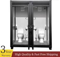 Two-Person Restroom Mobile Toilet Cabin Outdoor Restroom w/ Light Sink Vent  Fan | eBay