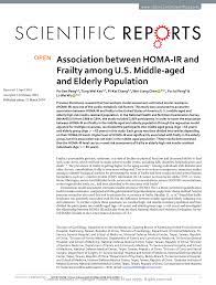 PDF) Association between HOMA-IR and Frailty among U.S. Middle-aged and  Elderly Population