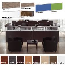 Bestar, universel collection, executive computer desk with pedestal and hutch. Borders 12 Team Curved Reception Desk Reception Furniture Dallas