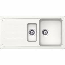 See kitchen sinks on sale. Schock Formhaus D150l 1 5 Bowl Alpina White Granite Kitchen Sink Waste Buy Online In Cayman Islands At Cayman Desertcart Com Productid 58373528