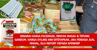 Melalui info ini bisa lbh jelas mana yg utk kulit, utk masak, dan utk minum. Senarai Harga Facemask Minyak Masak Gula Pasir Tepung Gandum Harga Syiling Kini Ditetapkan Jika Peniaga Jual Mahal Sila Report Kepada Kpdnhep Edu Bestari