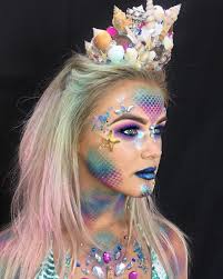 499 Likes 9 Comments Rachel Bourne Makeup Artist Rachbournemakeupx On Inst Arachbournema Mermaid Makeup Halloween Makeup Mermaid Halloween Costumes