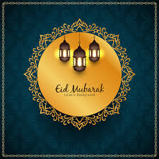 Free Vector Religious Eid Mubarak Islamic Golden Frame Background