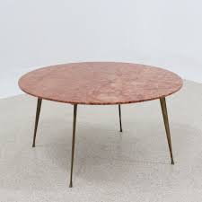 Elle round marble nest coffee tables. Vintage Pink Marble Round Coffee Table 1950s 158944