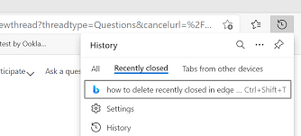 Then you can contact our computer technicians directly, explain your problem, and they'll investigate to see if. How To Clear Recently Closed In Microsoft Edge Microsoft Community