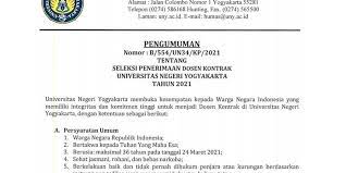 Memang, angka ini tidak diputuskan sembarangan. Lowongan Kerja Dosen Kontrak Uny 2021 Simak Syarat Dan Cara Daftarnya Halaman All Kompas Com