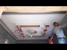 سقف جبس بورد مع مربع متقطع فى نصف السقف youtube ceiling design modern ceiling design home