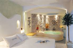 Astarte Boutique Hotel By Aygoustis Krousis Mediterranean Bedroom Santorini Hotels Honeymoon Suite