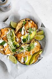 In another wide, shallow bowl, combine the cornmeal, chili powder, cumin, salt, garlic powder, and pepper. Baja Tofu Tacos The Curious Chickpea