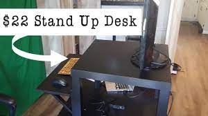 How To Build A Standing Desk For 22 From Ikea Diy Project On Thetechieguy Youtube Ikea Diy Desk Standing Desk