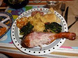 Eclectic and excessive, this cajun creation cooks a boneless chicken breast inside of a boneless duck breast. File Thanksgiving Plate New Orleans Jpg Wikimedia Commons