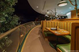 The entire dining room rotates, providing an ever changing view of the land boat ride. Garden Grill Restaurant