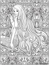 Multiple color palettes and a personal gallery of your own works, along with calming, relaxing background music, make this anti stress coloring book for image of a girl with a floral wreath in her hair coloring page. Pin On Coloring Pages