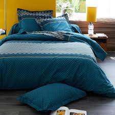 Vous recherchez une parure de lit 200x200 pour embellir votre chambre ? Parure De Lit 200x200 Cm 100 Coton Talisman Bleu Paon 3 Pieces Bleu Achat Vente Housse De Couette Et Taies Cdiscount