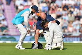 The team, then led by ms dhoni, started the series well, drawing the first match before recording a historic win in the second test at lord's. India S Rishabh Pant Throws Up On The Outfield After Being Struck By The Ball In England Test Match Mirror Online