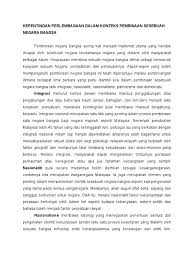 Proses perlaksanaan dan kepentingan sistem ahli • ahli yg dilantik diberi tugas menjaga satu portfolio yg mengandungi beberapa buah jbtn kerajaan. Kepentingan Perlembagaan Dalam Konteks Pembinaan Sesebuah Negara Bangsa