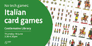 No tech games: Italian card games