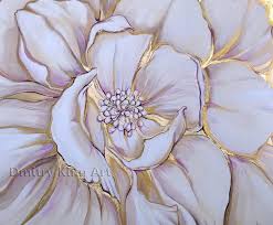 Large White Flower Wall Art Acrylic Floral Art Abstract Floral Painting Gold Leaf Painting Textured Painting Luxurious Art Home Decor In 2021 Leaf Art Gold Leaf Art Abstract Floral Paintings