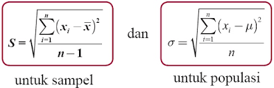 A ragam variansi b simpangan baku. Rumus Simpangan Baku Simpangan Rata Rata Ragam Variansi Koefisen Keragaman Contoh Soal Data Tunggal Kelompok Jawaban Statistik Matematika