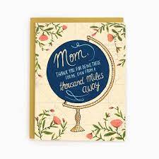Here's your annual thank you! Mom Globe Distance Mom Mother S Day Greeting Card Etsy