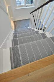 Stunning Striped Grey Stair Runner By Bowloom Ltd Www Bowloom Co Uk Carpetflooring Gray Stair Runner Striped Carpet Stairs Gray Stairs