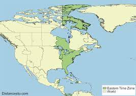 Edt Time Zone Map Est/Edt Eastern Time Zone
