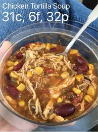 Healthy Delicious Macro Friendly Chicken Tortilla Soup Recipe With Optional Instantpot Instructions Macro Meals Macros Diet Recipes Macro Friendly Recipes