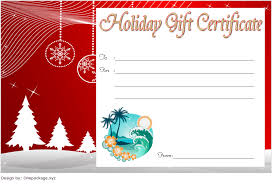Fill In Christmas Gift Certificate Template Free 2