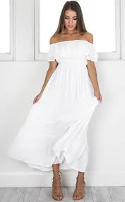 Notre Dame Maxi Dress In White Showpo Long White Dress White Flowy Dress White Dress Summer