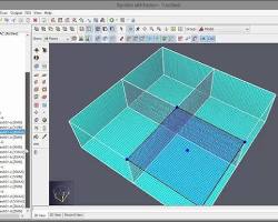 Image of Contoh tampilan mesh resolution yang berbeda pada model Pyrosim