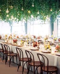 Hanging Greenery Wedding Decorations To Float Above The Tables Greenery Wedding Decor California Outdoor Wedding Best Wedding Planner