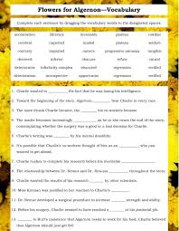 Check spelling or type a new query. Flowers For Algernon Vocabulary Practice Worksheet
