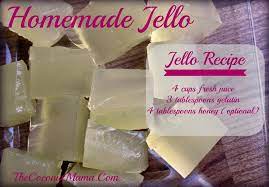 Aug 16, 2017 · you can actually use water in place of juice for an unflavored gelatin, but you'll need to add considerably more sugar to make the jello palatable. How To Make Healthy Homemade Jello The Coconut Mama