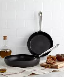 All Clad Hard Anodized 8 10 Fry Pan Set Reviews Cookware Kitchen Macy S Fry Pan Set Pan Set Ceramic Cookware Set