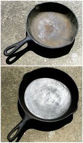 Clean Old Rusty Cast Iron Skillets Tutorial Cleaning Cast Iron Pans Cast Iron Cooking Cast Iron Skillet
