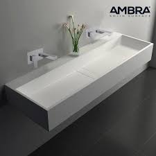 Vasque 120 Cm Suspendue Ou A Poser En Solid Surface Valencia Ii En 2020 Idee Salle De Bain Meuble Salle De Bain Et Salle De Bains Double Vasque