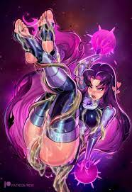 2d alien ass between toes blackfire blush cum dc dc comics feet  female high resolution komand'r large filesize miniskirt nail polish purple  hair reiq skirt stirrup legwear suggestive fluid