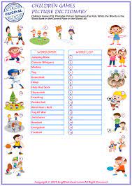 Use these q words for kids in your next reading or vocabulary. Children Games Esl Printable Picture Dictionary Worksheet For Kids Pdf Worksheets