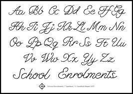 Another Not Too Fancy Cursive Script Font Name School Enrollments Cursive Letters Fancy Cursive Letters Alphabet Lettering Alphabet