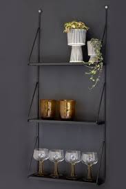 4.5 out of 5 stars. Three Tier Black Metal Hanging Shelf Hanging Shelves Hanging Shelf Kitchen Shelves