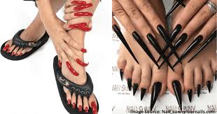 Acrylic , gel polish, gems, toe polish, fill in, braids, crochets, corn rows, & more. People Are Flaunting Long Fake Toenails In Beauty Trend That Sure Is Toe Ing The Line