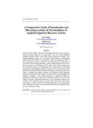 • understand the imrad structure • enumerate the general content of each. Top Pdf A Comparative Study Of Introduction And Discussion Sections Of Sub Disciplines Of Applied Linguistics Research Articles 1library