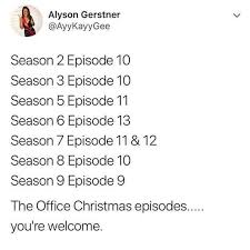 All The Office Christmas Episodes The Office Office Christmas Episodes Office Memes