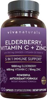 Check spelling or type a new query. Amazon Com Viva Naturals Elderberry Vitamin C Zinc Vitamin D 5000 Iu Ginger Antioxidant Immune Support Supplement 2 Month Supply 120 Capsules 5 In 1 Daily Immune Support For Adults Health Personal Care