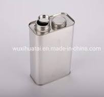 1 Quart Factory Wholesale Square Engineer Oil Tin Can with Plastic /Metal  Handle