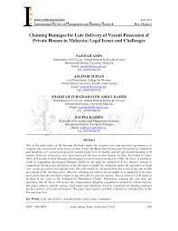 Come visit novelonlinefull.com sometime to read the latest chapter of vacant possession. Pdf Claiming Damages For Late Delivery Of Vacant Possession Of Private Houses In Malaysia Legal Issues And Challenges