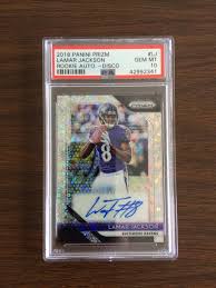 Baltimore ravens lamar jackson autographed collectibles and collectible merchandise at the official online store of the ravens. Lamar Jackson Prizm Disco Rookie Auto Psa 10 Blowout Cards Forums