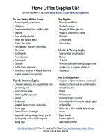 How To Get Organized Printables Checklists To Help You Get Started Office Supplies List Office Organization At Work Home Office Organization