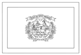 Arlington skyline linear style with rainbow. Mr Nussbaum West Virginia State Outline Flag